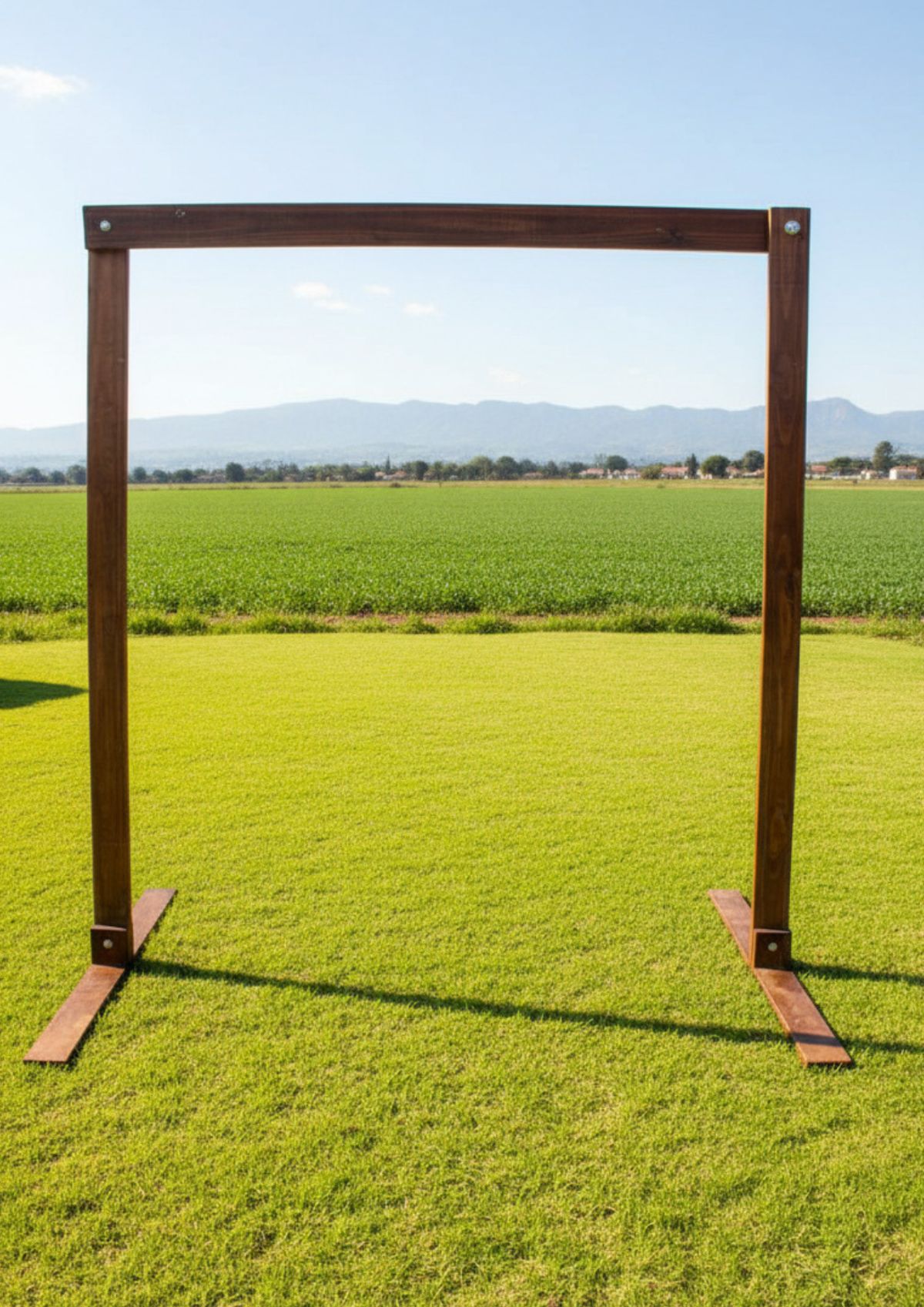 Folding square timber frame arch